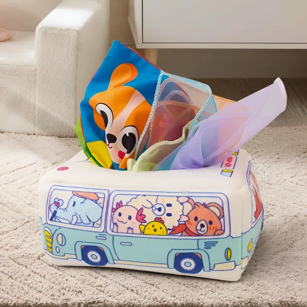 montessori, montessori sensory toy, tissue box toy, sensory tissue box