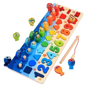 wooden puzzle, montessori toys, wooden toys, number puzzle, matching toy