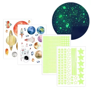 wall decals, wall stickers, space wall stickers, glow in the dark stickers, nursery wall decals