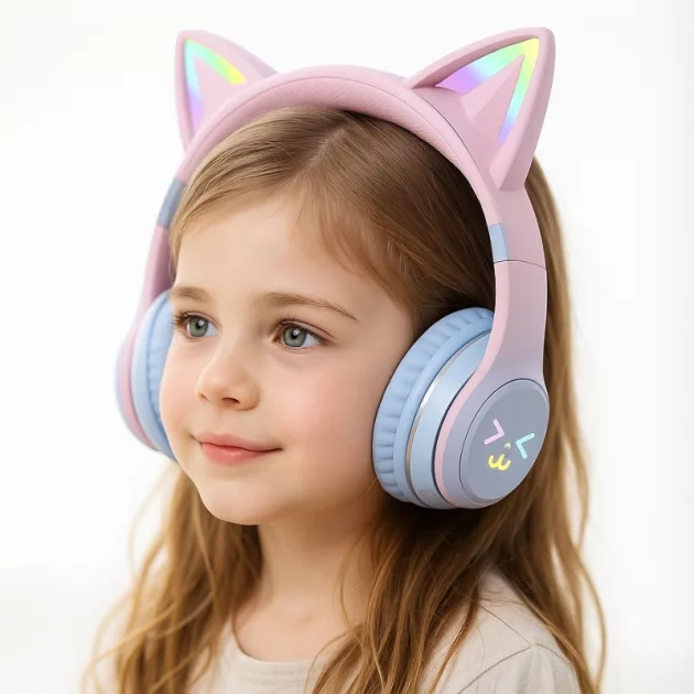 cute headphones, rgb headphones, cat ear headphones