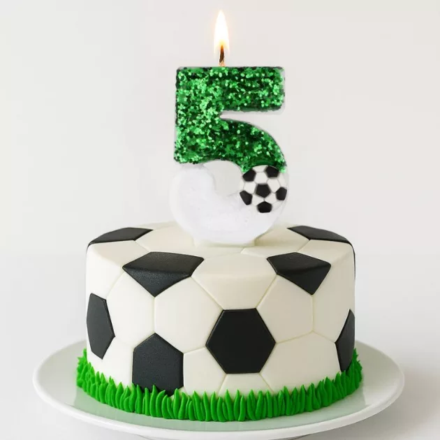 birthday cake candle, football cake candle, birthday number candle