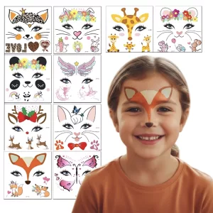 temporary tattoo stickers, temporary face tattoo, halloween face tattoos