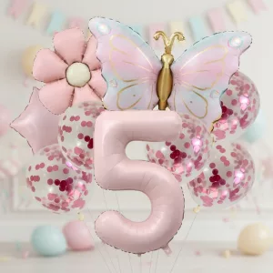 birthday party decor, birthday balloon, dinosaur balloon, number ballon