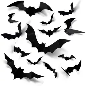 halloween black bats, wall decor