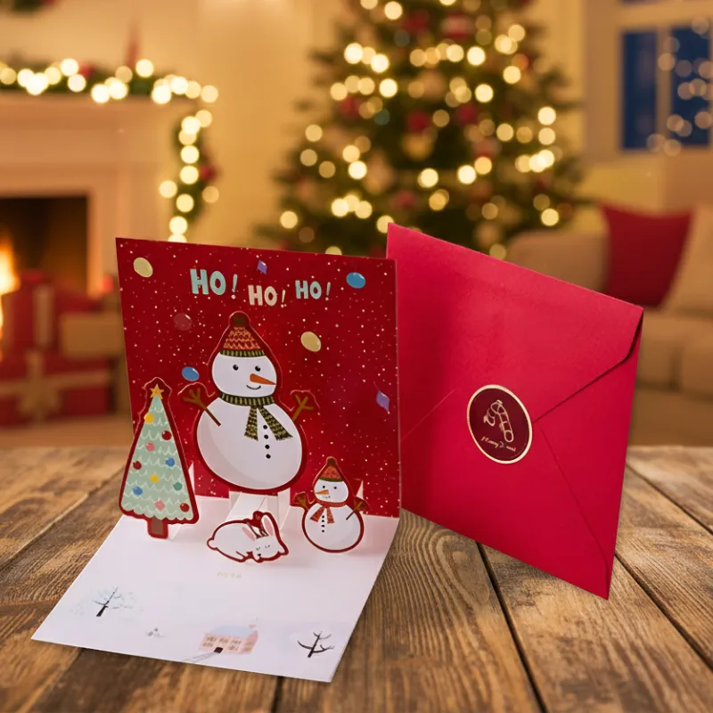 christmas greeting card, greeting card with envelope, christmas card with envelope