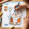 doodle book, dot connecting book, line drawing book, dot to dot coloring pages