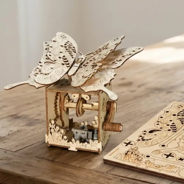 wooden assemble toy, butterfly 3d puzzle, butterfly wooden puzzle