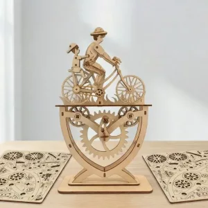 wooden assemble toy, bicycle puzzle
